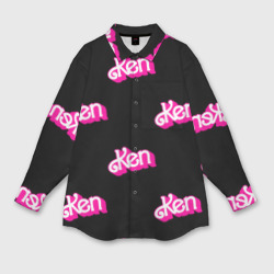 Женская рубашка oversize 3D Логотип Кен - патерн