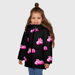 Зимняя куртка для девочек 3D Логотип Кен - патерн - фото 2