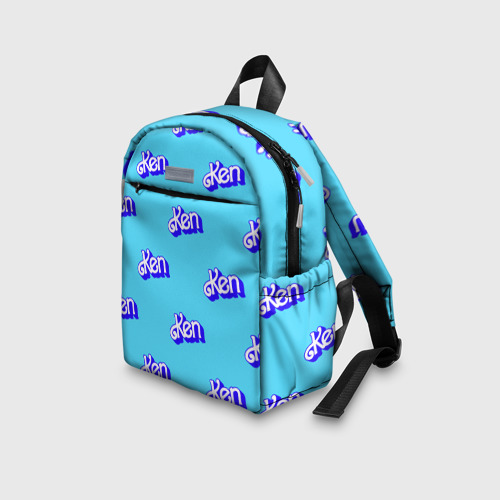 Детский рюкзак 3D Синий логотип Кен - паттерн - фото 5