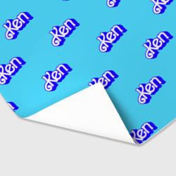 Бумага для упаковки 3D Синий логотип Кен - паттерн - фото 2