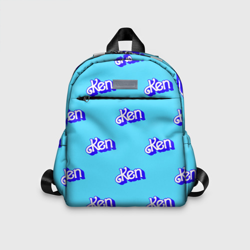 Детский рюкзак 3D Синий логотип Кен - паттерн