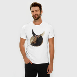 Мужская футболка хлопок Slim Азирафель и Кроули Благие знамения - фото 2