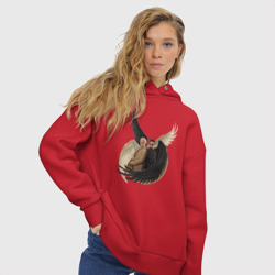 Женское худи Oversize хлопок Азирафель и Кроули Благие знамения - фото 2