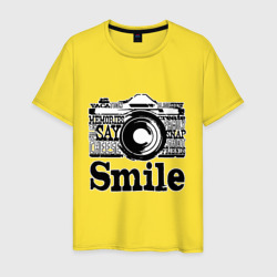 Smile camera – Футболка из хлопка с принтом купить со скидкой в -20%