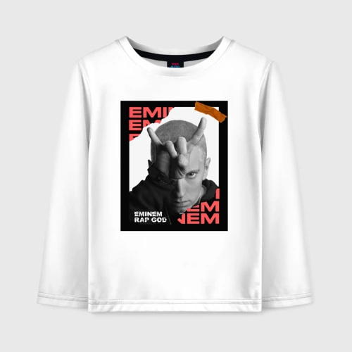 Детский лонгслив хлопок Rap god