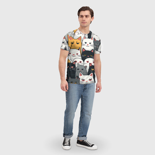 Мужская футболка 3D Милейшие котейки, цвет 3D печать - фото 5