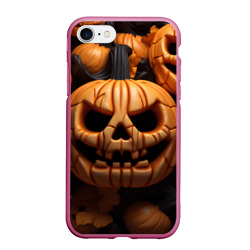 Чехол для iPhone 7/8 матовый Pumpkin Halloween skull