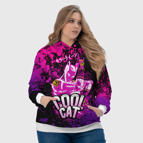 Женская толстовка 3D Jo Jo - Королева убийца cool cat, цвет 3D печать - фото 6