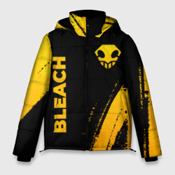 Мужская зимняя куртка 3D Bleach - gold gradient: надпись, символ