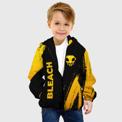 Детская куртка 3D Bleach - gold gradient: надпись, символ - фото 2