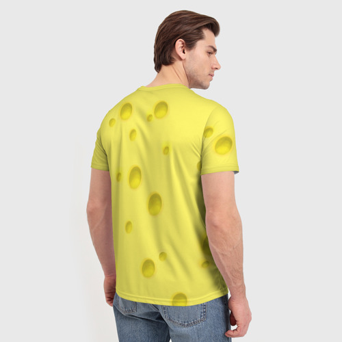 Мужская футболка 3D с принтом Губка Боб Смайл, вид сзади #2