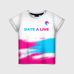 Детская футболка 3D Date A Live neon gradient style: символ сверху