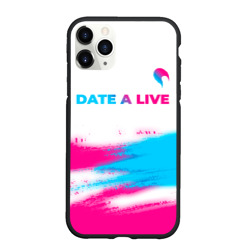 Чехол для iPhone 11 Pro Max матовый Date A Live neon gradient style: символ сверху