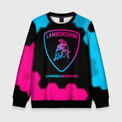 Детский свитшот 3D Lamborghini - neon gradient