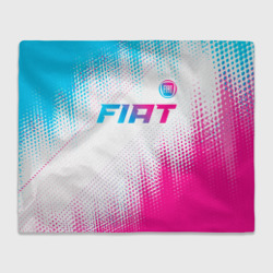 Плед 3D Fiat neon gradient style: символ сверху