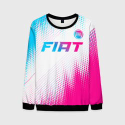 Мужской свитшот 3D Fiat neon gradient style: символ сверху