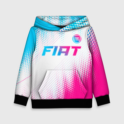 Детская толстовка 3D Fiat neon gradient style: символ сверху