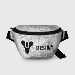 Поясная сумка 3D Destiny glitch на светлом фоне: надпись и символ
