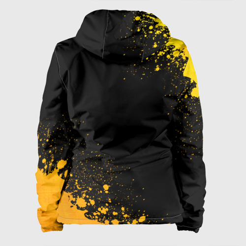 Женская куртка 3D Fallout - gold gradient: надпись, символ, цвет черный - фото 2