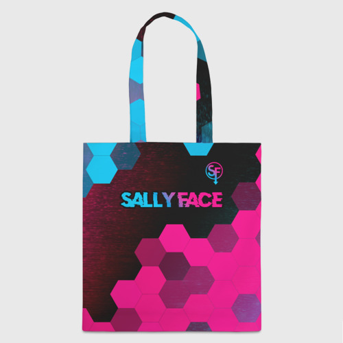 Шоппер 3D Sally Face - neon gradient: символ сверху