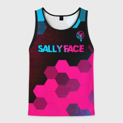 Мужская майка 3D Sally Face - neon gradient: символ сверху