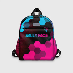 Детский рюкзак 3D Sally Face - neon gradient: символ сверху