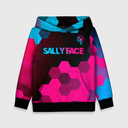 Sally Face - neon gradient: символ сверху – Детская толстовка 3D с принтом купить со скидкой в -20%