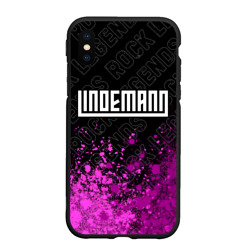 Чехол для iPhone XS Max матовый Lindemann rock Legends: символ сверху