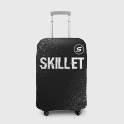 Чехол для чемодана 3D Skillet glitch на темном фоне: символ сверху