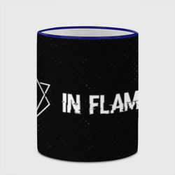 Кружка с полной запечаткой In Flames glitch на темном фоне: надпись и символ - фото 2