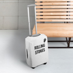 Чехол для чемодана 3D Rolling Stones glitch на светлом фоне: символ сверху - фото 2