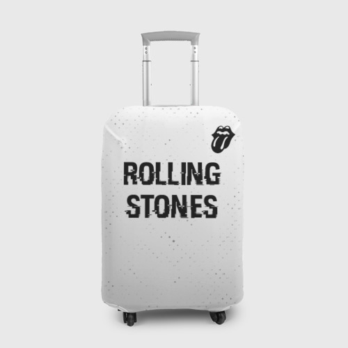 Чехол для чемодана 3D Rolling Stones glitch на светлом фоне: символ сверху, цвет 3D печать
