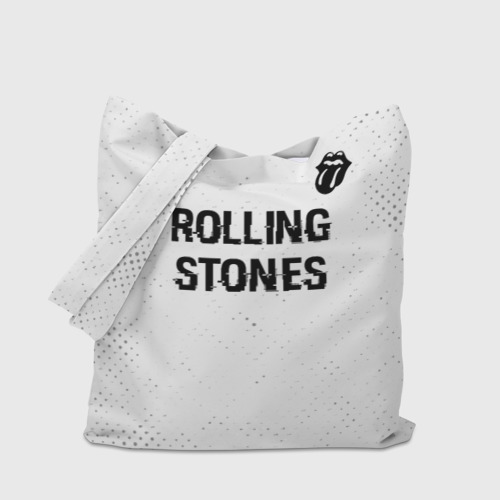 Шоппер 3D Rolling Stones glitch на светлом фоне: символ сверху - фото 4