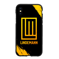 Чехол для iPhone XS Max матовый Lindemann - gold gradient