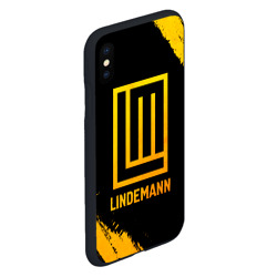 Чехол для iPhone XS Max матовый Lindemann - gold gradient - фото 2
