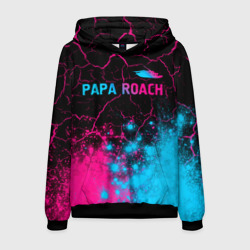 Мужская толстовка 3D Papa Roach - neon gradient: символ сверху