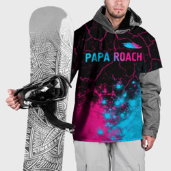 Накидка на куртку 3D Papa Roach - neon gradient: символ сверху