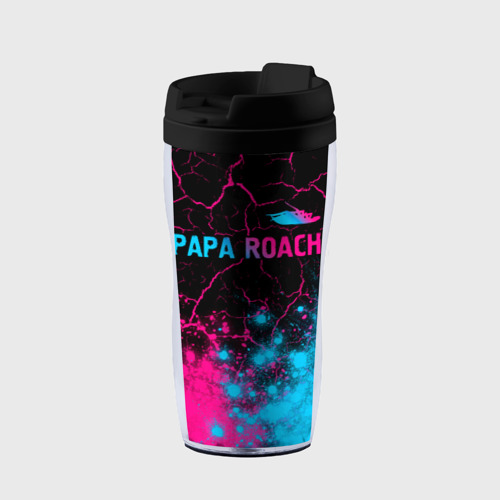 Термокружка-непроливайка Papa Roach - neon gradient: символ сверху