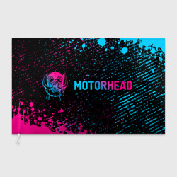 Флаг 3D Motorhead - neon gradient: надпись и символ