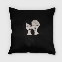 Подушка 3D Две печальных девушки