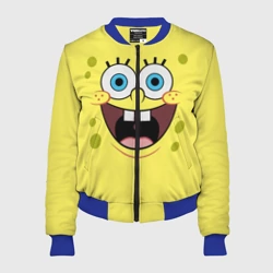 Женский бомбер 3D Губка Спанч Боб