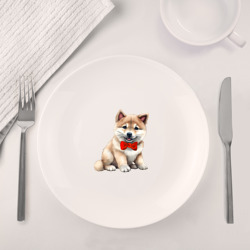 Набор: тарелка + кружка Акита Ину щенок - фото 2