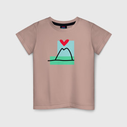 Детская футболка хлопок Люблю горы и море