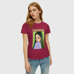 Женская футболка хлопок Карина Aespa - фото 2