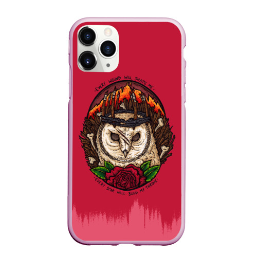 Чехол для iPhone 11 Pro Max матовый Bring Me The Horizon Owl, цвет розовый