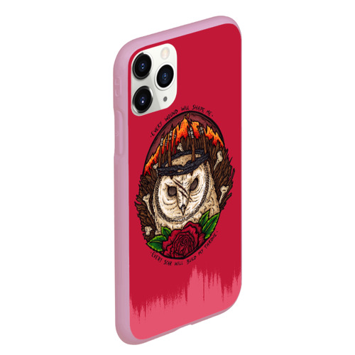 Чехол для iPhone 11 Pro Max матовый Bring Me The Horizon Owl, цвет розовый - фото 3