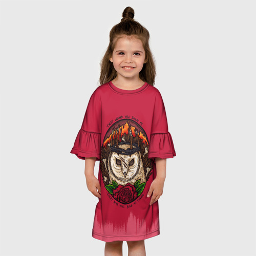 Детское платье 3D Bring Me The Horizon Owl, цвет 3D печать - фото 4