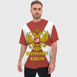 Мужская футболка oversize 3D Внутренние Войска - герб - фото 2