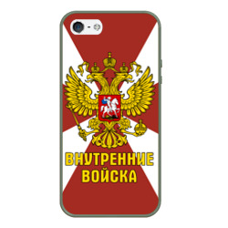 Чехол для iPhone 5/5S матовый Внутренние Войска - герб