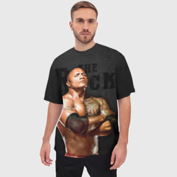 Мужская футболка oversize 3D Dwayne - Johnson - фото 2